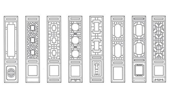 多文镇喜迎门中式花格CAD设计图样式大全