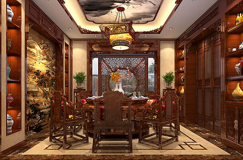 多文镇温馨雅致的古典中式家庭装修设计效果图